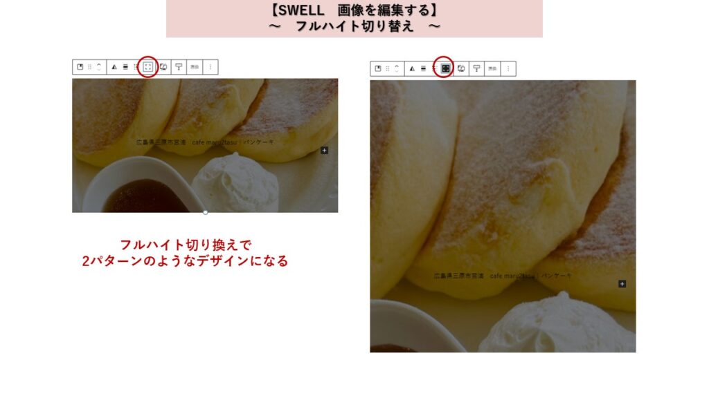 Wordpressテーマ　SWELL　画像をはりつける　フルハイトきりかえ