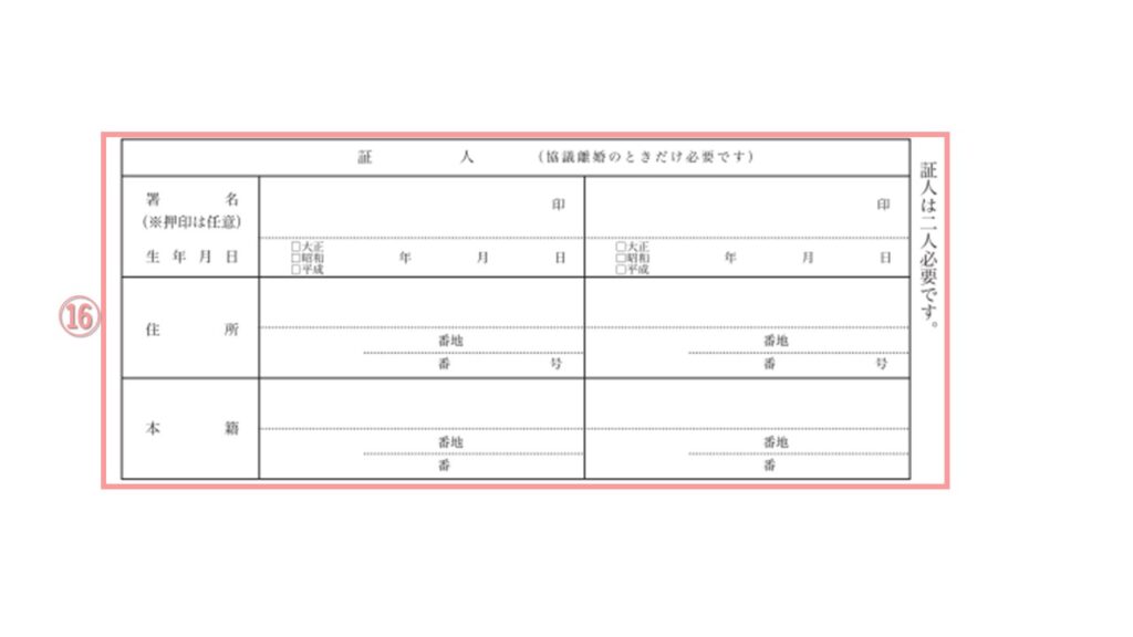 婚届書き方【令和版】⑯